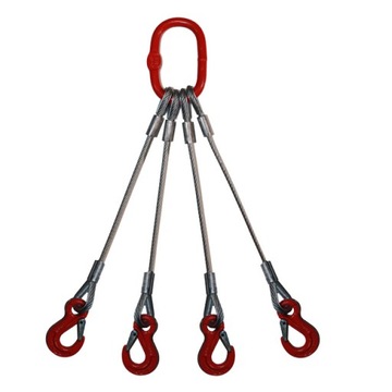 Zawiesie linowe 4C z hakami - 4mm x 1m 0.33T
