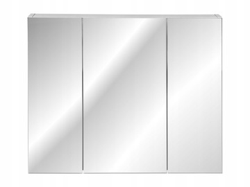 Biała Szafka Łazienkowa z Lustrem 100 cm 3 x drzwi