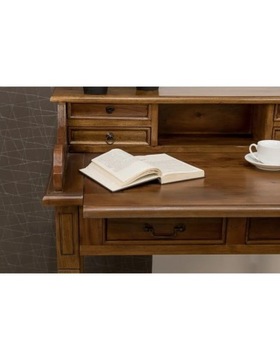 Секретарь из красного дерева в колониальном стиле, выдвижной верх