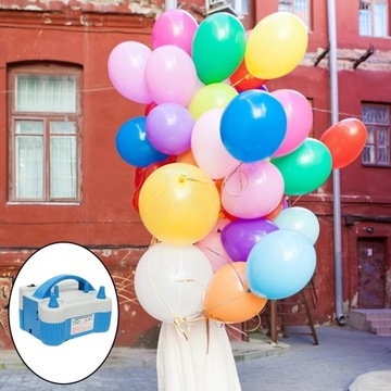 Электрический баллонный насос с двойным соплом. Надувной вентилятор для нагнетания воздуха.