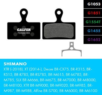 ТОРМОЗНЫЕ КОЛОДКИ GALFER FD452 STANDARD G1053