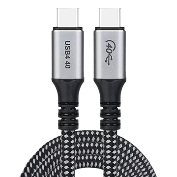 USB-C КАБЕЛЬ БЫСТРОЙ ЗАРЯДКИ USB 4 100 Вт, 40 Гбит/с, 5K, 1,2 м