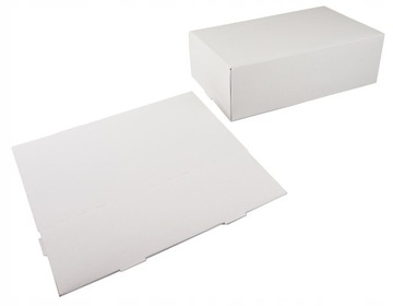 Pudełko karton cukiernicze pojemnik na tort ciasto białe 31X22X8 cm