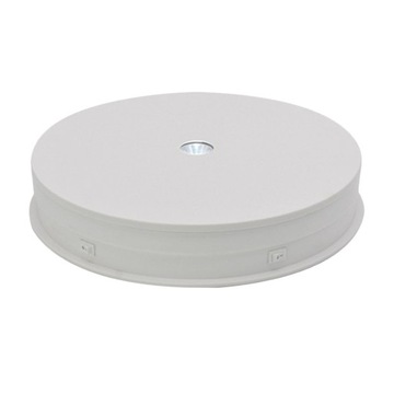 Unikalny, obrotowy elektryczny stojak LED z podstawą, obrotowy 30 cm, biały