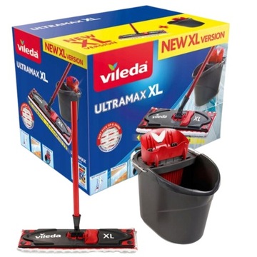 ZESTAW Vileda Ultramax Box XL Mop + Wiadro + Wyciskacz