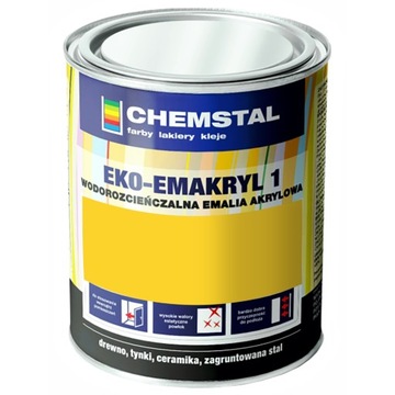 Farba akrylowa EKO-EMAKRYL CHEMSTAL Żółty Ciemny 5L