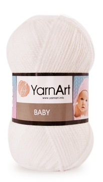 Włóczka YarnArt Baby - 501 - biel
