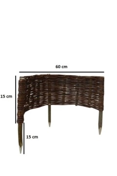 Забор из ПЛЕТЕНОГО ПАЛИСАДА КРУГЛЫЙ 15/60 [см]