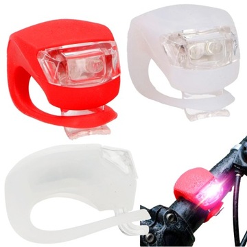 LAMPKA ROWEROWA DIODOWA LED LAMPKI PRZÓD TYŁ 2 SZT