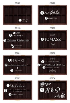 КОРОБКА-ОРГАНИЗАТОР ДЛЯ ЧАСОВ С ГРАВИРОВКОЙ 12 шт + БЕСПЛАТНО