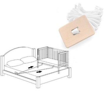 Деревянная кровать Монако белого цвета и цвета капучино