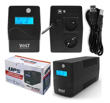 Zasilacz awaryjny komputerowy UPS VOLT POLSKA 1000 VA 600W 9AH USB