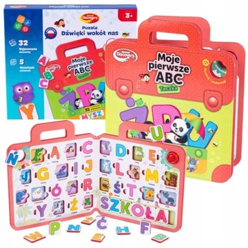 Puzzle Dźwiękowe EDUKACYJNA Układanka DZIECIĘCA Wokół Nas ABC Super ZABAWKA