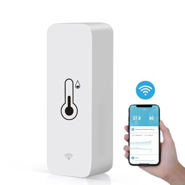 Termometr Higrometr Inteligentny Czujnik Wilgoci Temperatur WiFi Smart APP