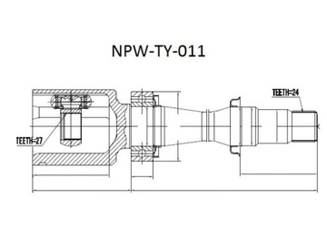 PRZEGUB WEW PRAWY LEXUS ES240 350 06-