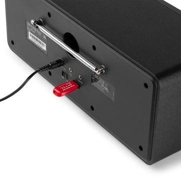 Radio cyfrowe DAB+ tuner FM bluetooth USB czarne Audizio