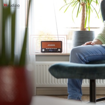 Ретро-радио-будильник DAB+ FM с батарейным питанием — 50 Вт