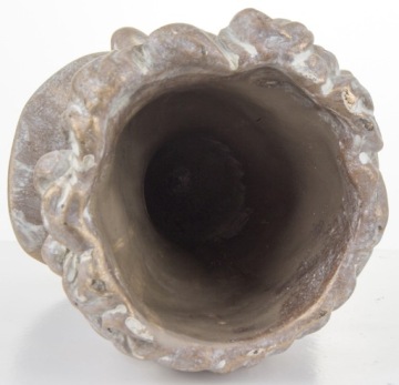 ЦВЕТОЧНЫЙ ГОРШОК С КРЫШКОЙ БЕТОН СЕРЫЙ И ЗОЛОТОЙ