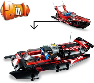 LEGO TECHNIC 42089 Моторная лодка 2 в 1 на подводных крыльях НОВИНКА