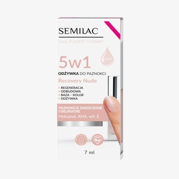 ODŻYWKA DO PAZNOKCI NAIL POWER THERAPY 5W1 RECOVERY NUDE 7ML SEMILAC