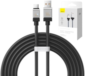 Kabel 2m USB - USB-C TYP-C Baseus CoolPlay WYTRZYMAŁY 6A 100W 200cm HUAWEI