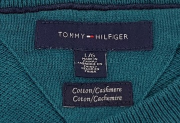 TOMMY HILFIGER ZIELONY SWETER JAK XL