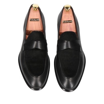 Czarne loafersy William - Gold Collection 40