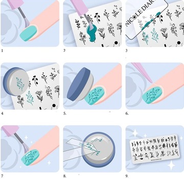 Пластина для штампов для ногтей NICOLE S02