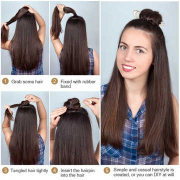 2 szt. Aluminiowe spinki do włosów w stylu retro Crescent U