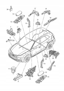 80A937545A DRŽÁK DRŽÁKY ZASTRČKA AUDI Q5 80A FY