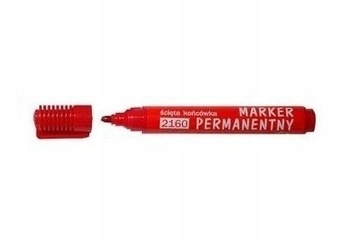 MARKER PERMANENTOWY, WODOODPORNY, OKRĄŁ CZERWONY