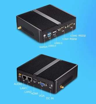 Жесткий мини-ПК Chipol X30G N2830 4/120 ГБ 2xRS232