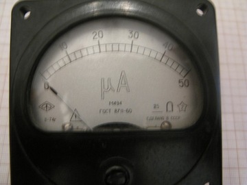 Микроамперметр М494 0–50 мкА