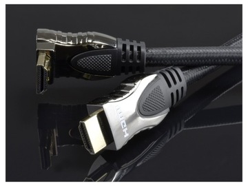 Кабель AUDA Prestige HDMI 2.0 HD 4K, угловой, 270 градусов, 2 м