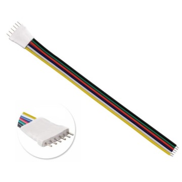 5X Разъем для светодиодной ленты RGB+CCT 6-контактный разъем + кабель