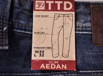 TOM TAILOR spodnie LOW blue jeans SLIM AEDAN _ W33 L32