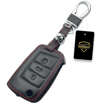 Skórzane etui pokrowiec na kluczyk VW Golf 7 Tiguan SKODA Kodiaq SEAT Leon
