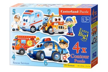 PUZZLE 4w1 prezent dla 3 latka układanka zestaw 3+