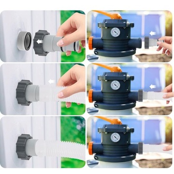 4 SZT ADAPTER WĘŻA BASENOWEGO DO FILTRA POMPY GŁĘBINOWEJ INTEX