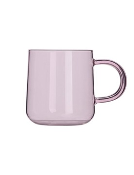 ŻAROODPORNY KUBEK kolorowa SZKLANKA do gorącego RÓŻOWY 300ml do zmywarki