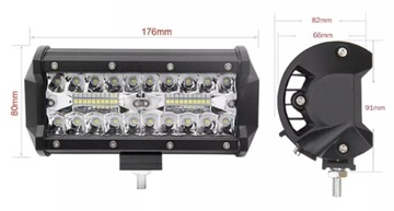 Галогенная светодиодная рабочая лампа - 120Вт 10-30В