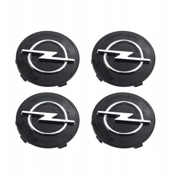 4x DEKLE DEKIELKI EMBLEMATY KAPSL Opel 64mm