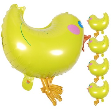 BALONY FOLIOWE Z KURCZAKA DEKORACJE URODZINOWE WIELKANOC