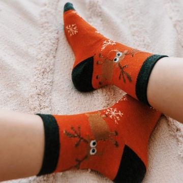 Рождественские носки 5 пар НАБОР ПОДАРОЧНОЕ УКРАШЕНИЕ ЦВЕТНОЕ