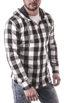 M - МУЖСКАЯ ПОВСЕДНЕВНАЯ РУБАШКА С КАПЮШОНОМ 19-614A