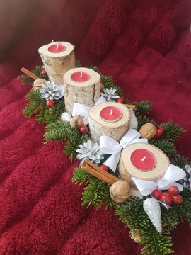 Stroik, Wieniec Adwentowy, dekoracja na stół [S6]