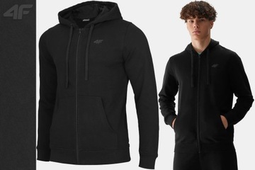 Bluza Męska 4F Dresowa Sportowa M0951 z Kapturem Rozpinana Na co dzień 3XL