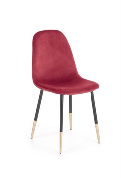 Krzesło do salonu K379 BORDO czarne nogi