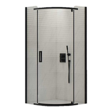 kabina narożna półokrągła 80x80, KOMFORT BLACK