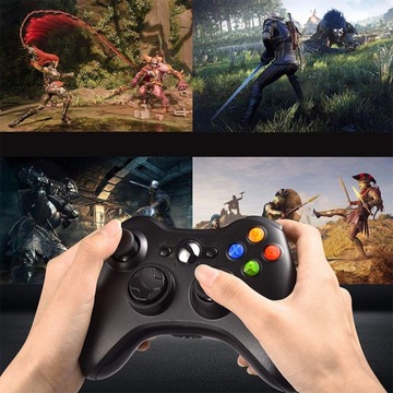 Беспроводной контроллер PAD для XBOX 360 и SLIM/PS3/PC WINDOWS XP/7/8/10 ЧЕРНЫЙ